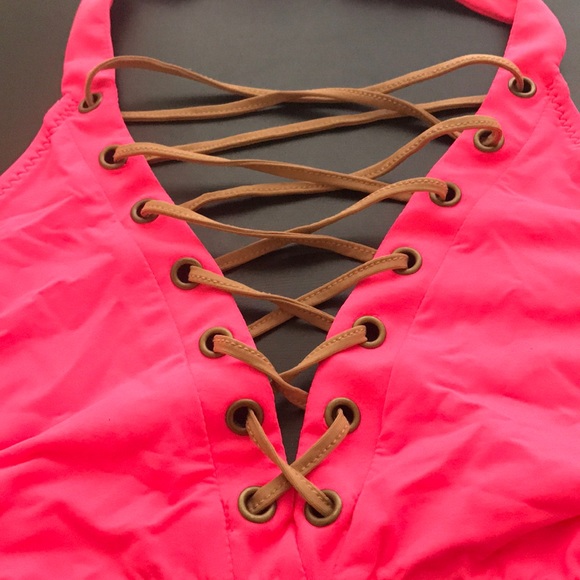 💕SOLD! 💕Hot pink swim top - Picture 2 of 4